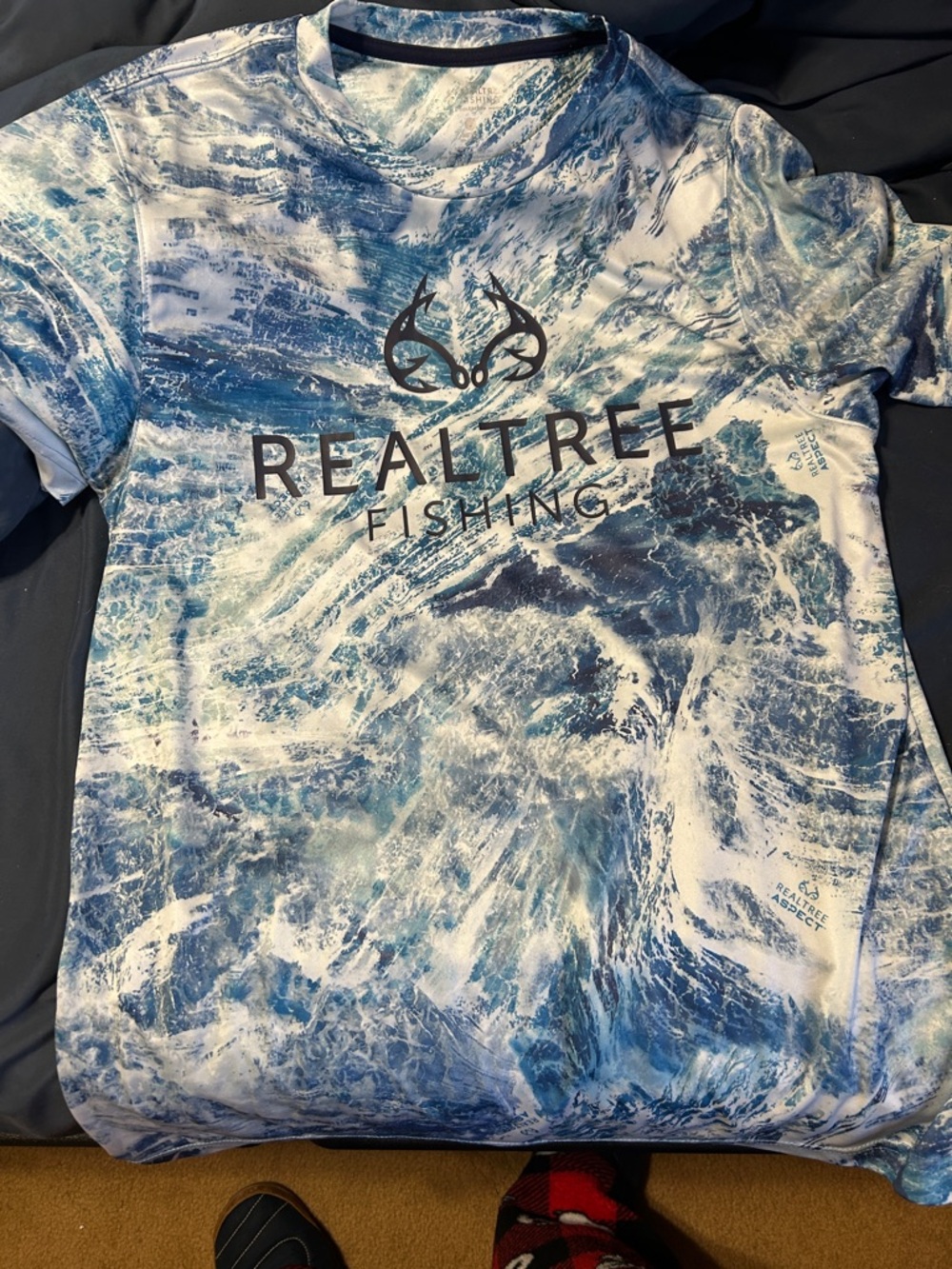 Realtree Blue and White Wave Performance Shirt